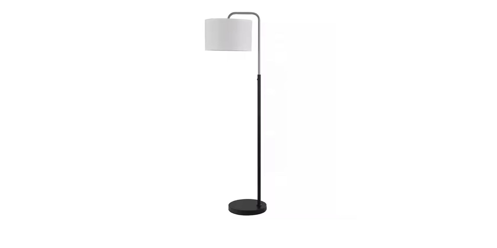 Floor Lamp Metal, Marble & Fabric 36x44x151cm