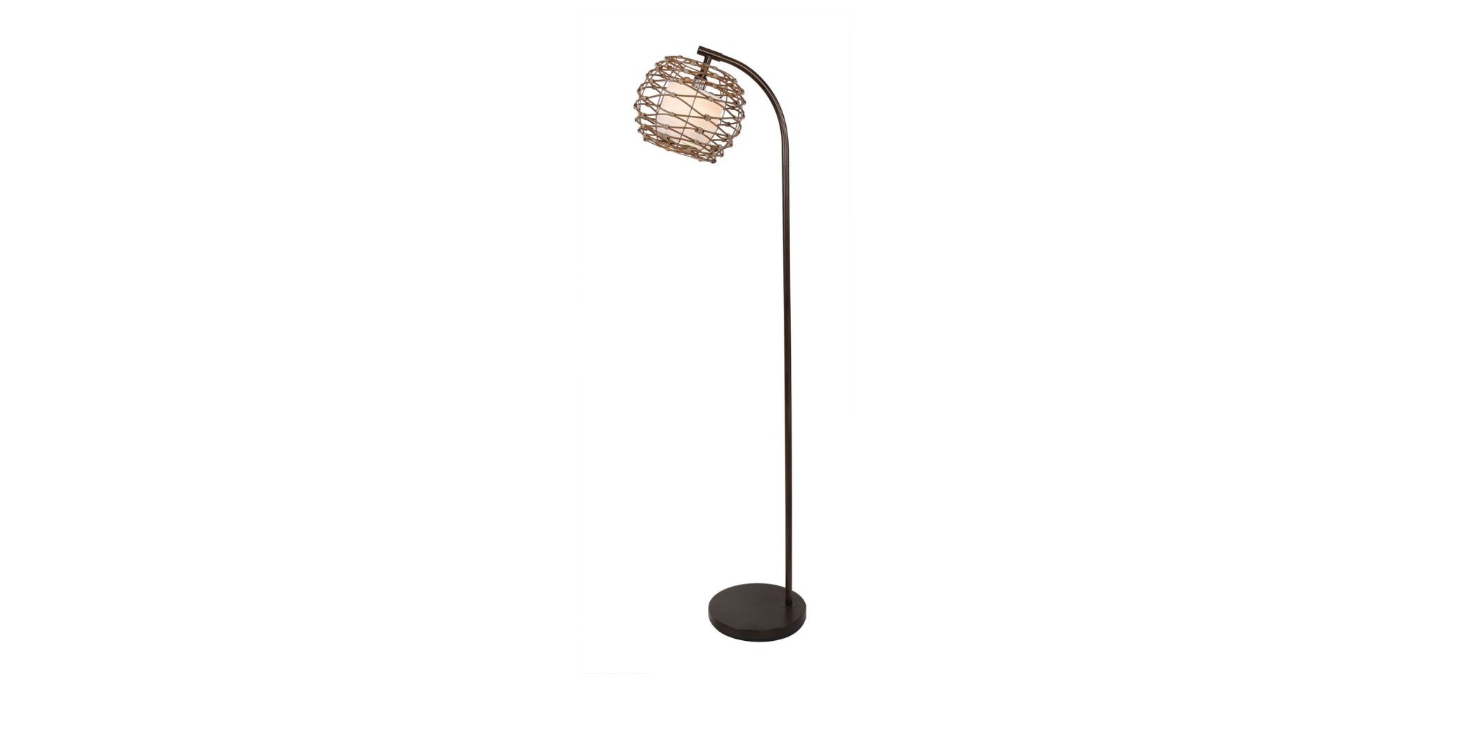 Floor Lamp Metal, Marble & Fabric 25x45x150cm