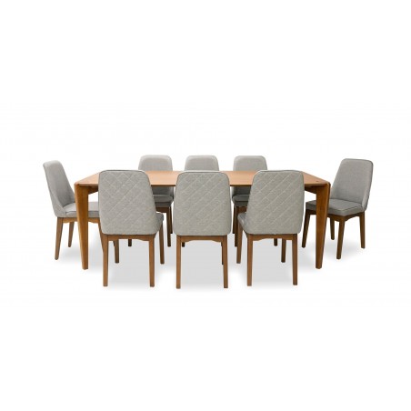 Harmony Table and 8 Chairs Canella/Natural