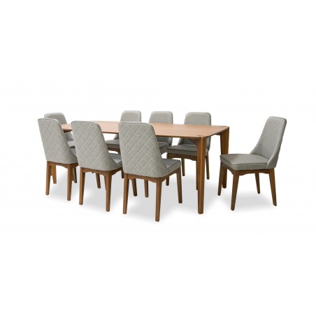Harmony Table and 8 Chairs Canella/Natural