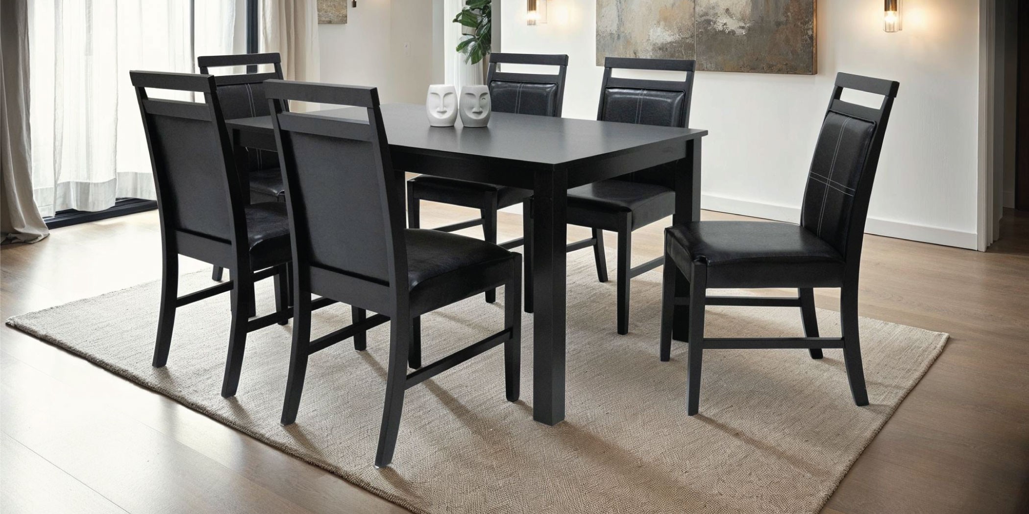 Gessica Table and 6 Chairs Wenge Rubberwood
