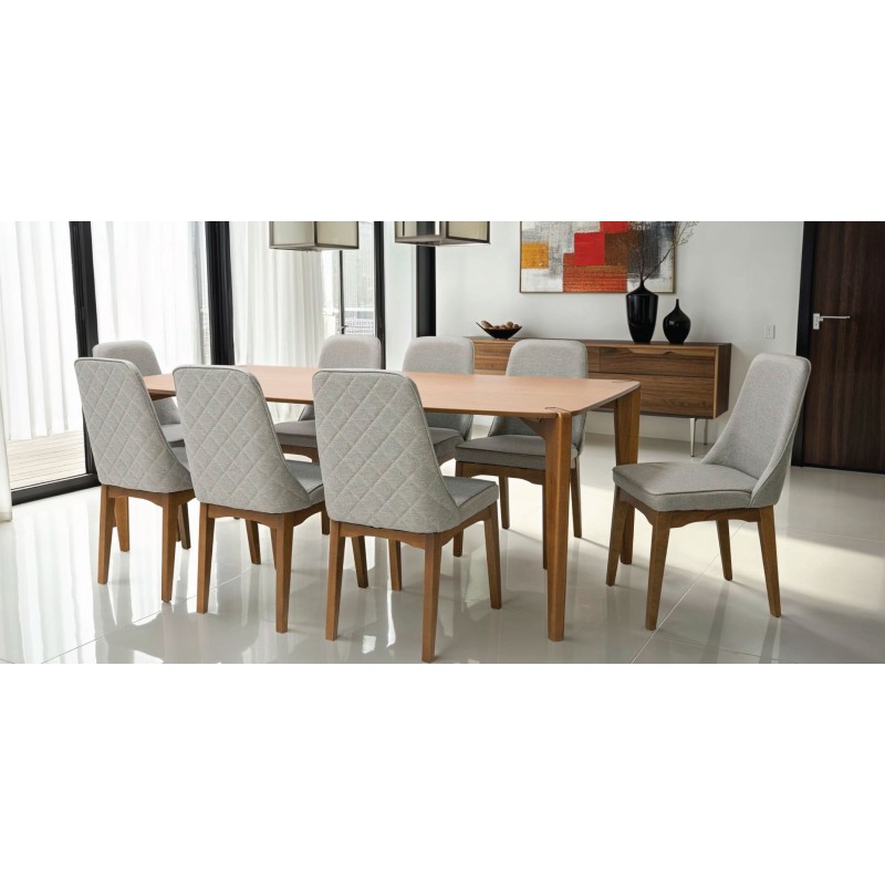Harmony Table and 8 Chairs Canella/Natural
