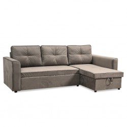 Conrad Pull-Out Bed + RHF Chaise Fabric Grey