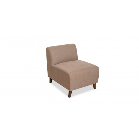Asana Sofa 3+2+Armless Chair Brown Fabric