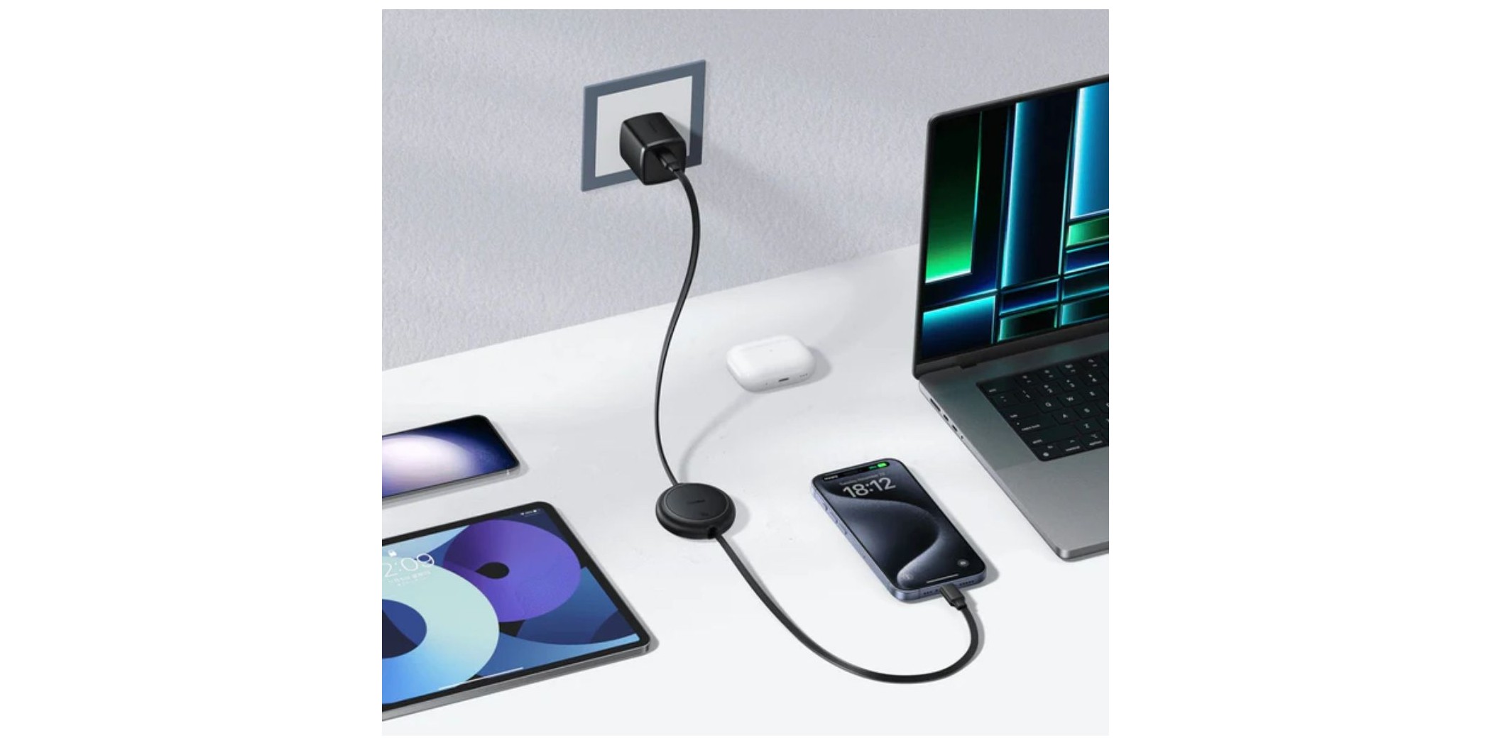 Baseus Free 2 Pull Mini 60w 1m Cluster Black Charging Cable Usb-C To Usb-C P10364500111-01