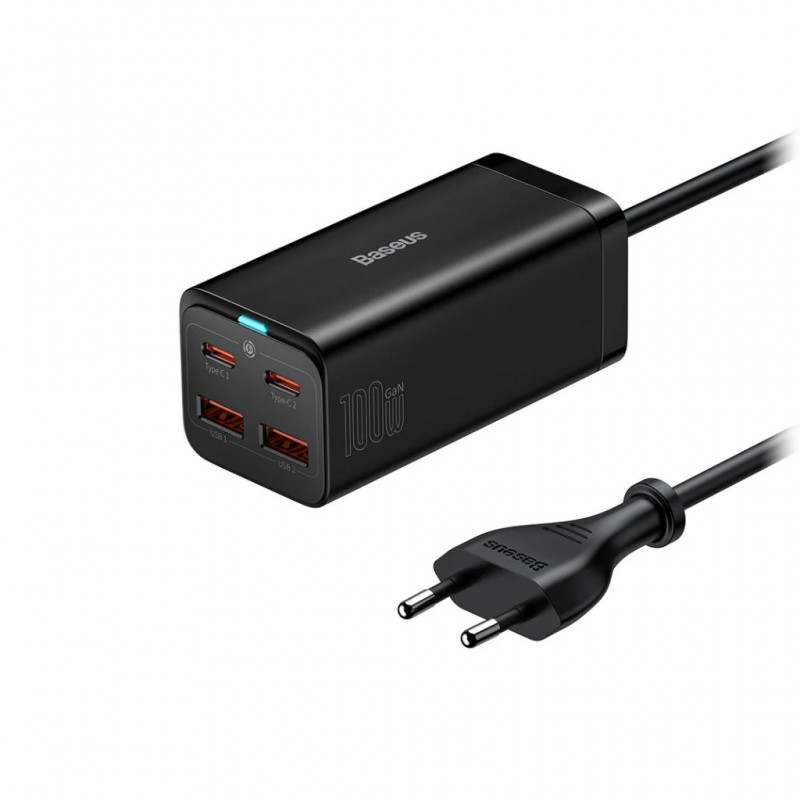 Baseus Gan3 Pro Desktop Fast Charger 100w Black 2U+2C Ccgp000101 Baseus Gan3 Pro Desktop Fast Charger 100w Black 2U+2C Ccgp000101
