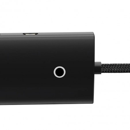 Baseus Lite Series 4-Port USB-A Hub Adapter Black (USB-A To USB 3.0*4) 25cm Wkqx030001