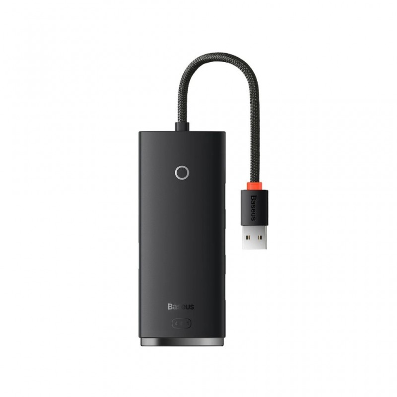 Baseus Lite Series 4-Port USB-A Hub Adapter Black (USB-A To USB 3.0*4) 25cm Wkqx030001