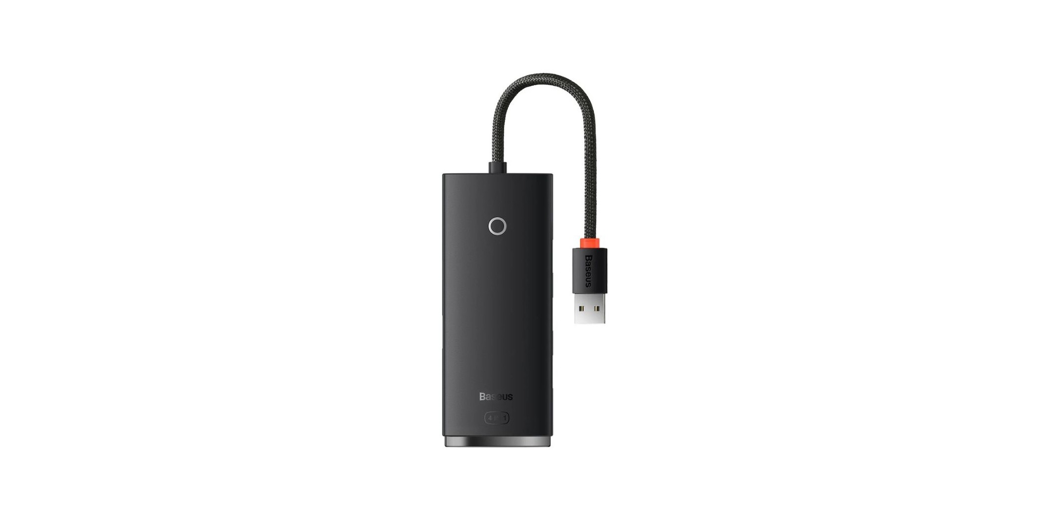 Baseus Lite Series 4-Port USB-A Hub Adapter Black (USB-A To USB 3.0*4) 25cm Wkqx030001