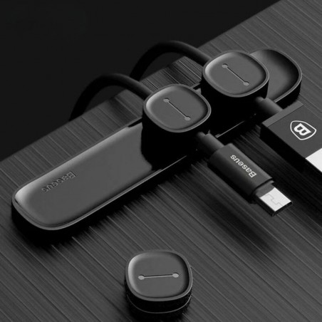 Baseus Lite Series Peas Cable Clip Black Acwdj-01