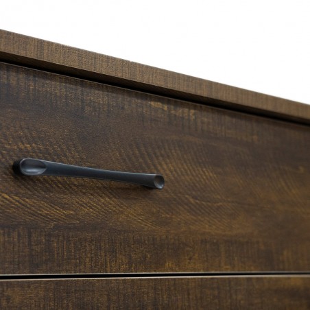 Colton Chest Of Drawers MDF Brown Flame