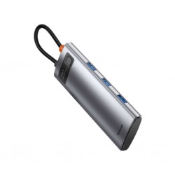 Baseus Metal Gleam Series 7-Port Hub Space Grey (Hdmi4k@60hz-1+Usb3.0+Pd+Sd/Tf) B00030708811-00