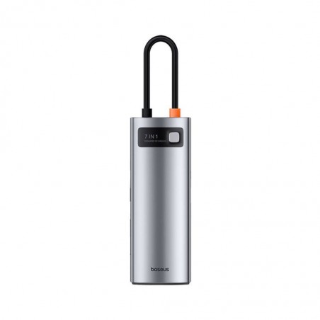 Baseus Metal Gleam Series 7-Port Hub Space Grey (Hdmi4k@60hz-1+Usb3.0+Pd+Sd/Tf) B00030708811-00