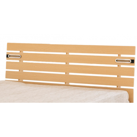 Sunrise Bed 180x200 cm With Led Lights  Light Oak And Coconut White In MDF/Particle Board
