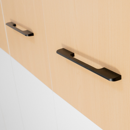 Sunrise Wardrobe 6 Doors Light Oak & Coconut White In MDF/PB