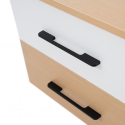 Sunrise Night Table Light Oak & Coconut White In MDF/PB