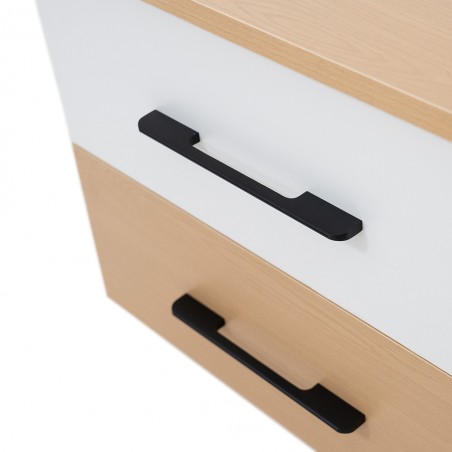 Sunrise Night Table Light Oak & Coconut White In MDF/PB