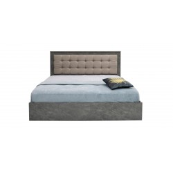 Montale Bed 180x200 cm Dark Ash Glossy & Light Ash With Cushion