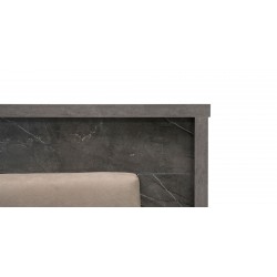 Montale Bed 180x200 cm Dark Ash Glossy & Light Ash With Cushion