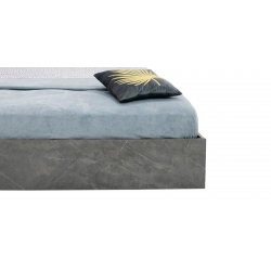 Montale Bed 180x200 cm Dark Ash Glossy & Light Ash With Cushion