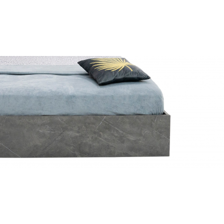 Montale Bed 180x200 cm Dark Ash Glossy & Light Ash With Cushion