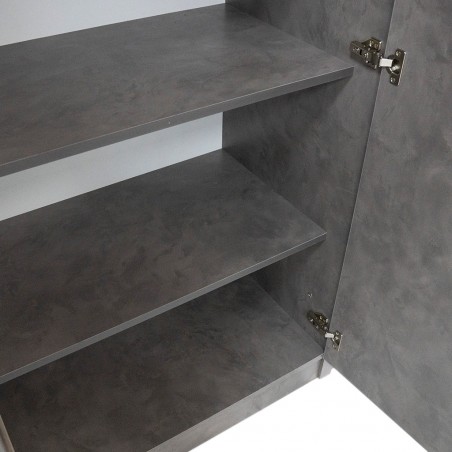 Montale Wardrobe 5 Doors & 2 Flap Doors Dark Ash Glossy And light Ash Matt With Mirror