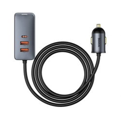 Baseus Multiport Fast Charging Car Charger Gray 120w 2u+2c Ccbt-A0g