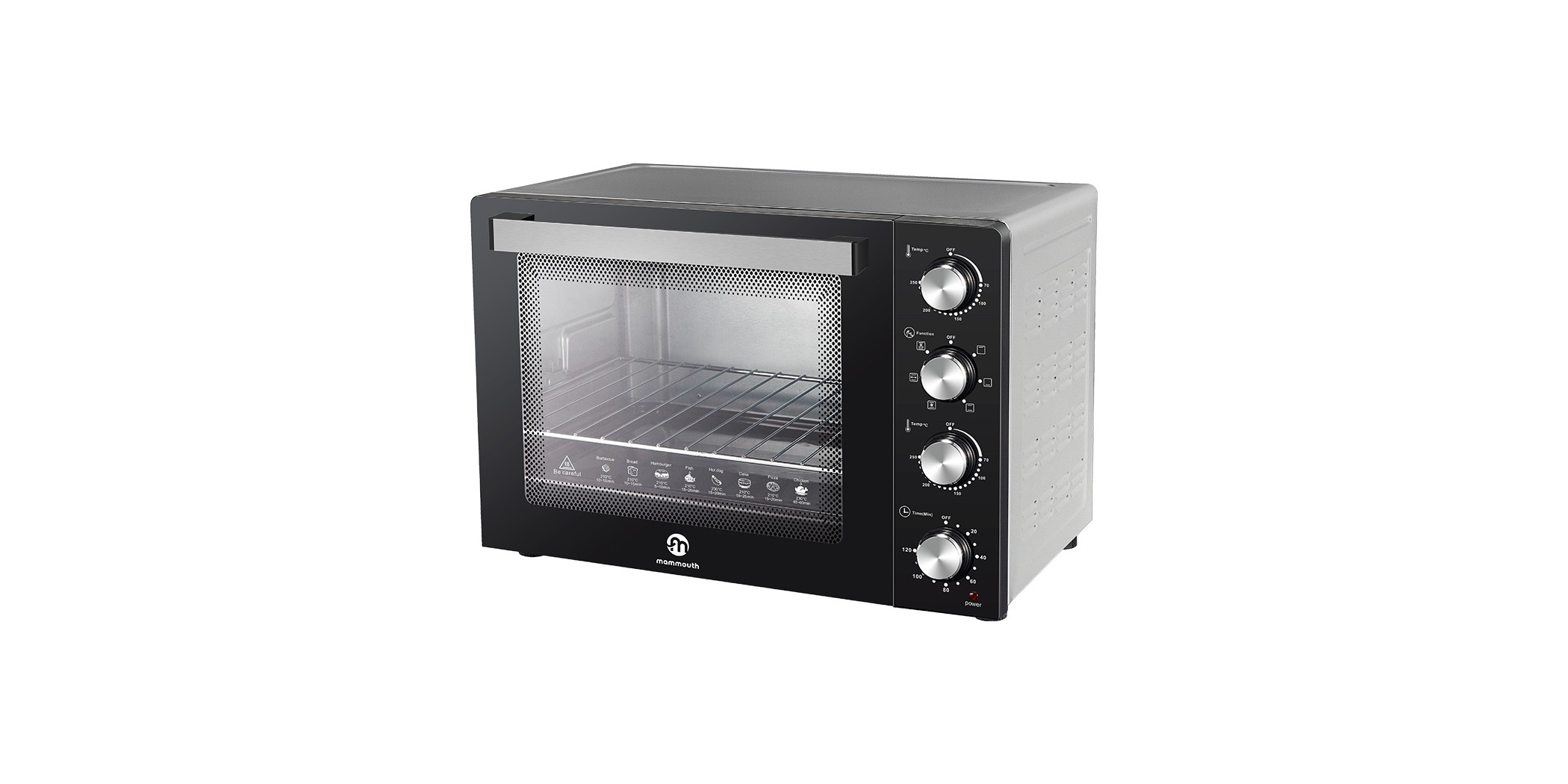 Mammouth EO600CRD 60L S/Steel Electric Oven With Double Glass Door, Rotisserie & Convection