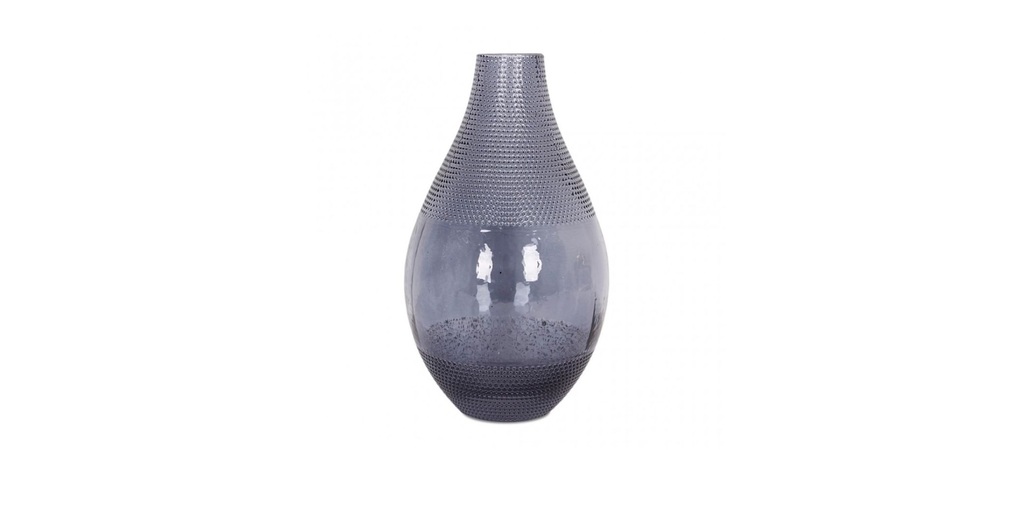 Vase Glass Spray Grey W4.5xD6.2xH23.5 cm