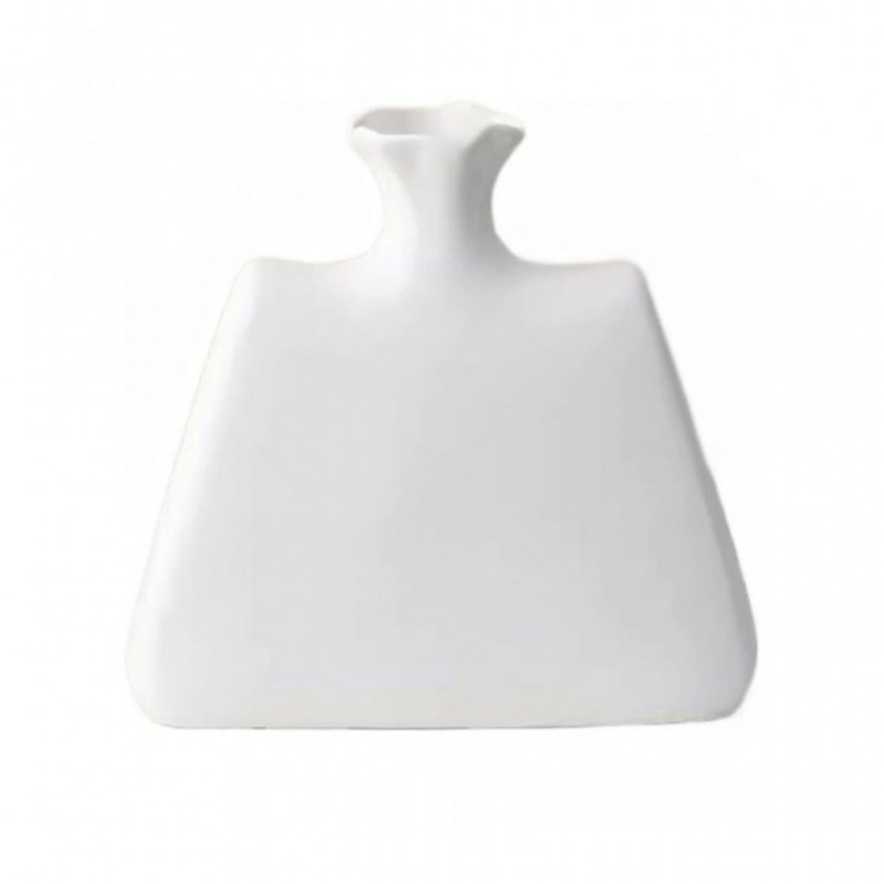 Vase Ceramic 18x6x18.5 cm White