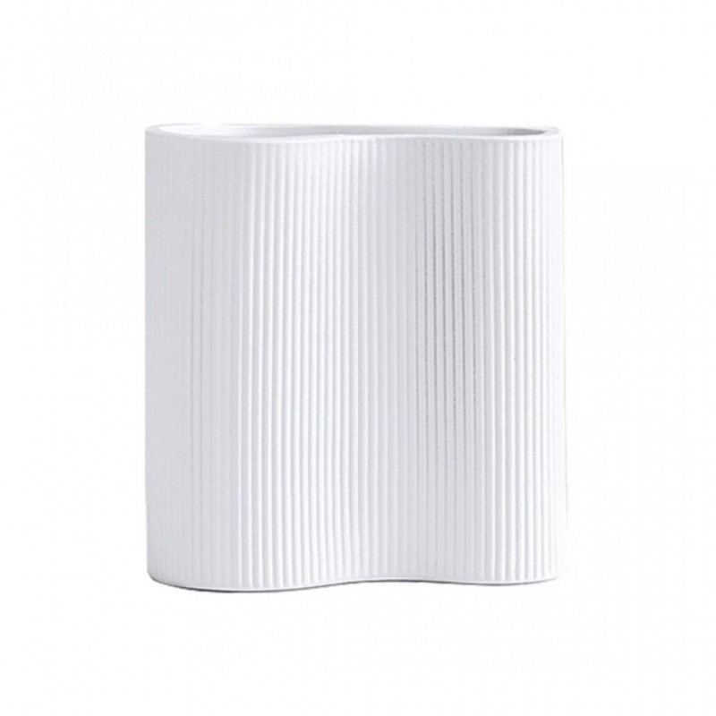 Vase Ceramic 14x26.5H cm White Vase Ceramic 14x26.5H cm White