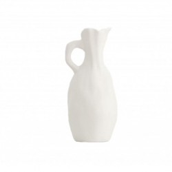 Vase Ceramic 16.2x5.2x8.3 cm White