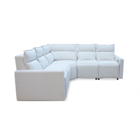 Sutton Sofa Corner Recliner Off White