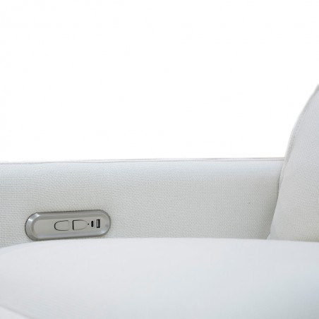 Sutton Sofa Corner Recliner Off White