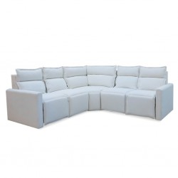 Sutton Sofa Corner Recliner Off White