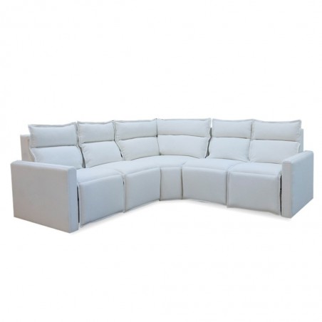 Sutton Sofa Corner Recliner Off White