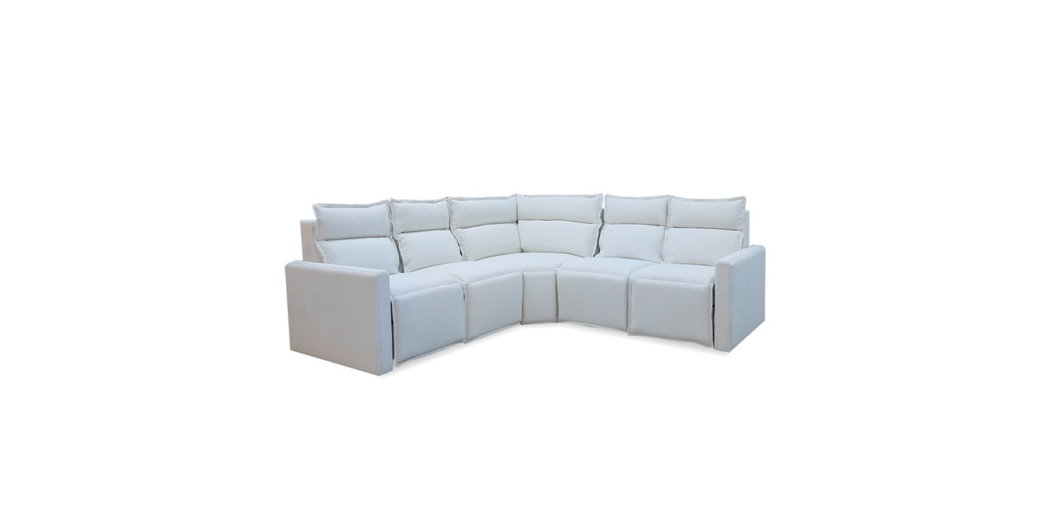 Sutton Sofa Corner Recliner Off White