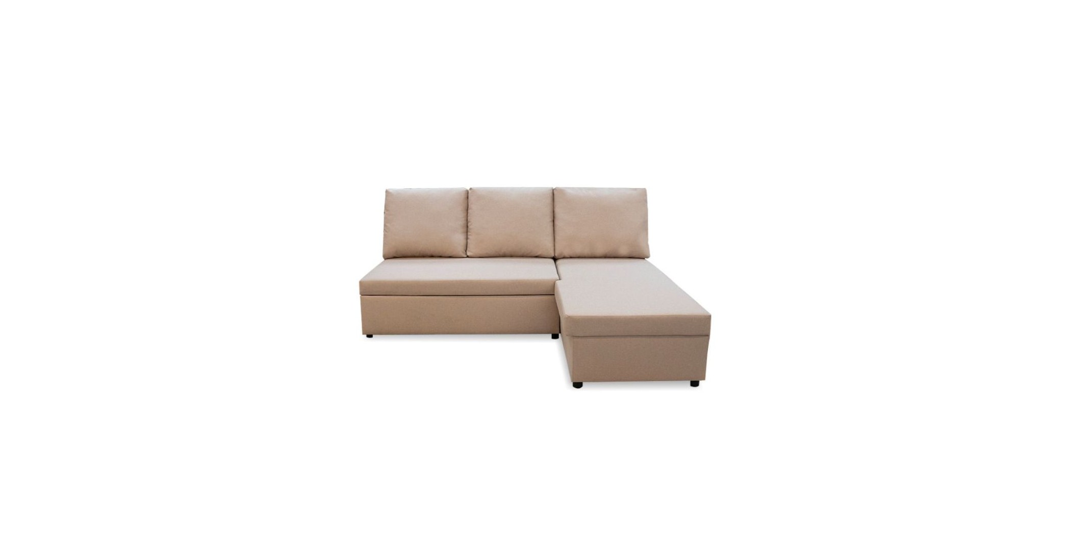 Rona Armless Chaise Sofabed Beige