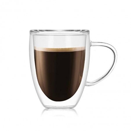 Double Walled Transparent Mug 2pcs