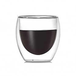Double Walled Transparent Glass 2pcs