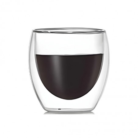 Double Walled Transparent Glass 2pcs