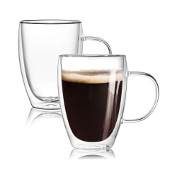 Double Walled Transparent Mug 2pcs