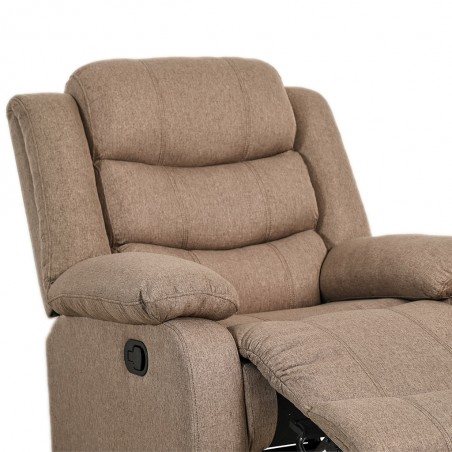 Tavana Single Recliner Brown Fabric