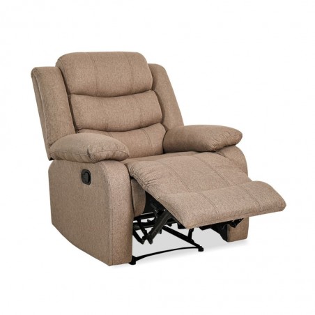 Tavana Single Recliner Brown Fabric