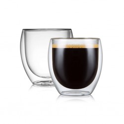 Double Walled Transparent Glass 2pcs