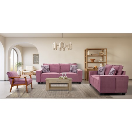 Hunter Sofa 3+2+1 Pink Col