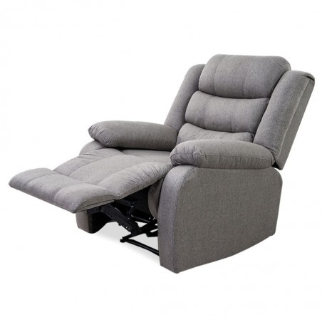 Tavana Single Recliner Grey Fabric