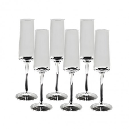 Champagne Glass 6 pcs Transparent