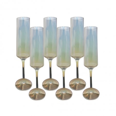 Champagne Glass 6 pcs Multicolored