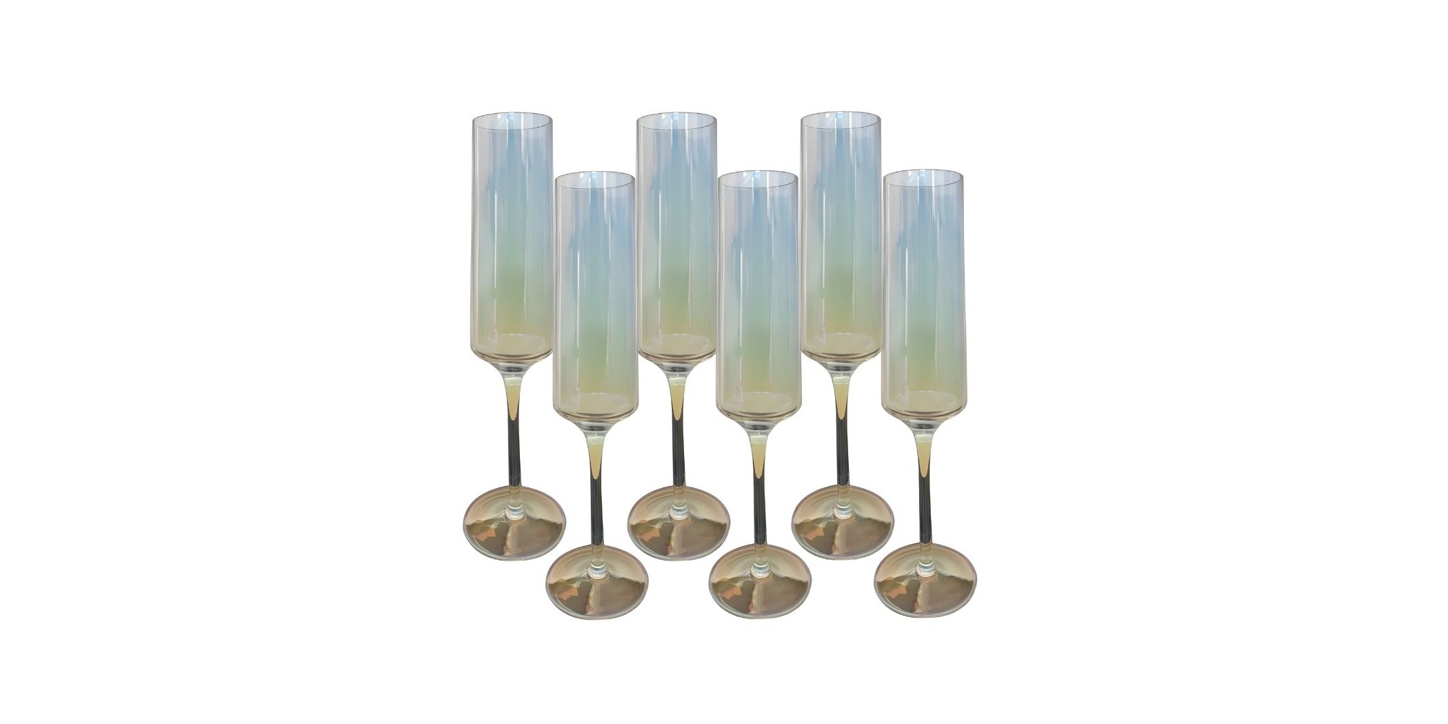 Champagne Glass 6 pcs Multicolored